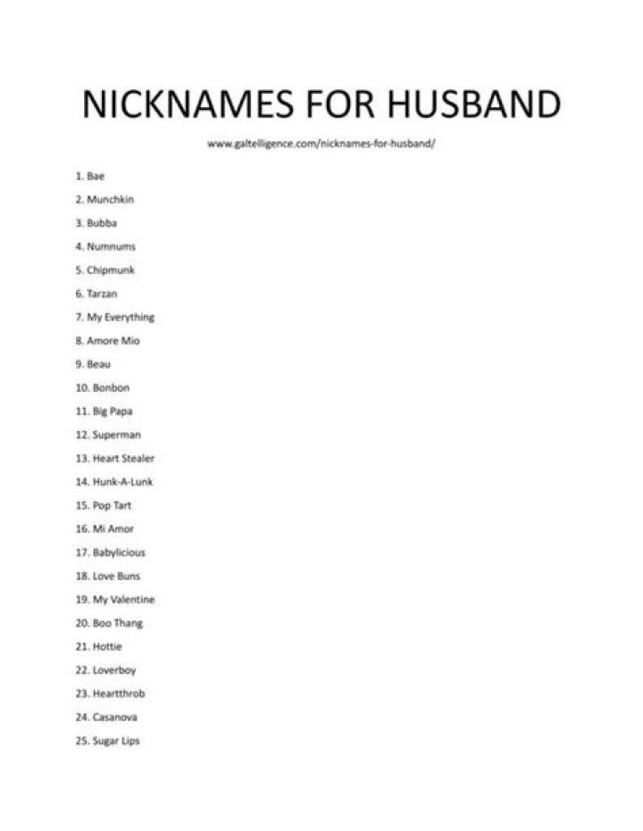 20 Creative Nicknames For Husband Simple Way To Strengthen Love