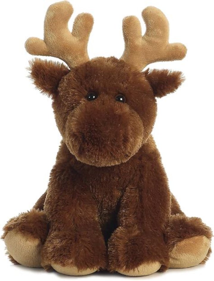 63261IM Large Sitting Plush Moose, Name Drop Lipco