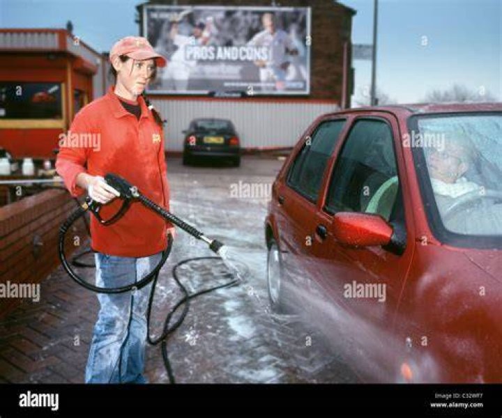 A carwash worker crashed a client's GTI into a wall.