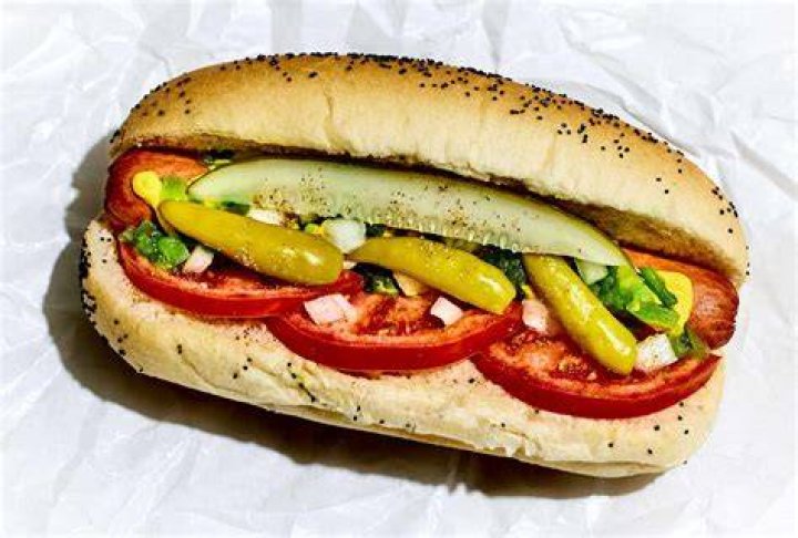 A classic Chicago-style hotdog, with no ketchup. Photo / Sam Hurley