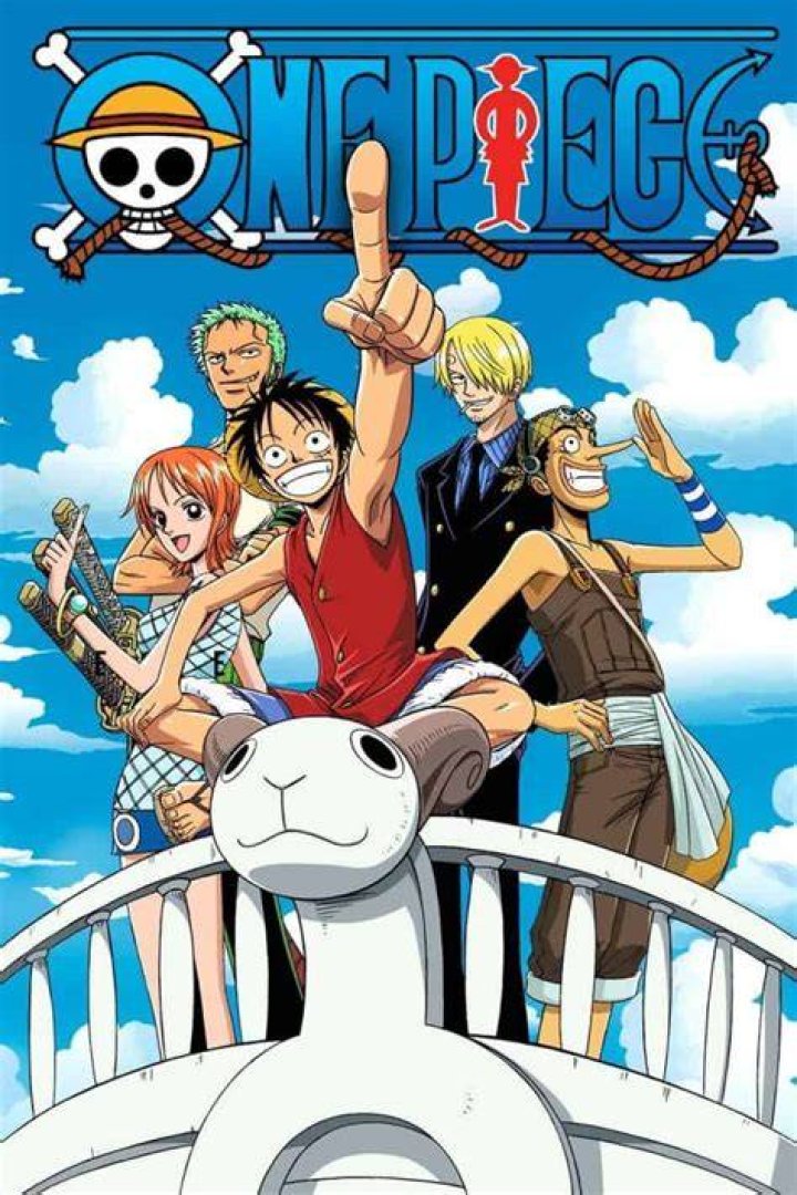A compilation of One Piece characters with Charlotte Katakuri in the front with Yamato, Donquixote Doflamingo, Crocodile, and Trafalgar Law behind him. 1