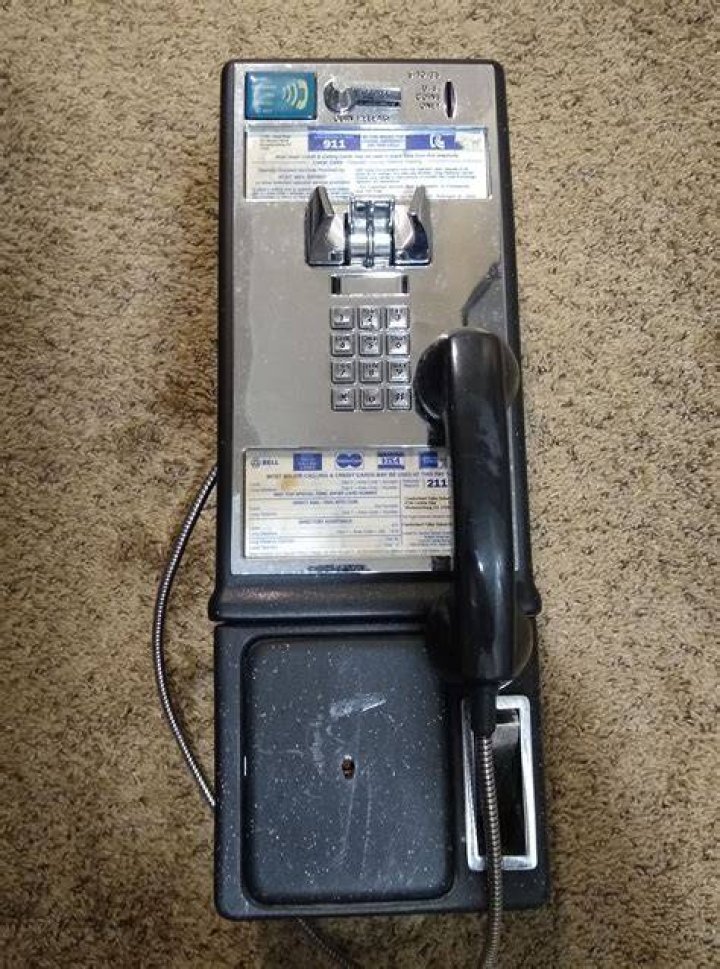 A dinosaur on a payphone in Tammy and the T-Rex