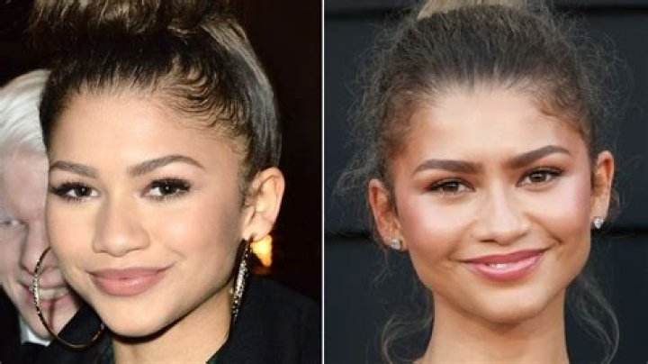 A split image of Zendaya in various Disney Channel movies and shows.