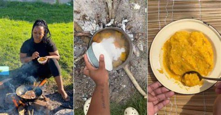 A woman shed a traditional Xhosa dish A woman shed a traditional Xhosa dish