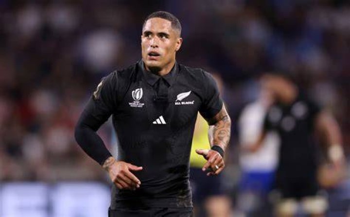 Aaron Smith wears the 2023 Rugby World Cup strip.