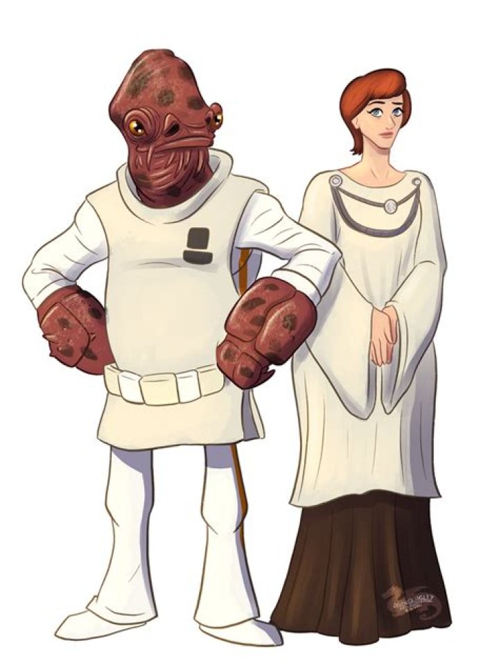 Admiral Ackbar and Mon Mothma briefing Rebellion troops in Return of the Jedi