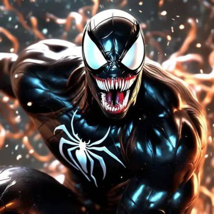 An artistic portrait of Venom 2099