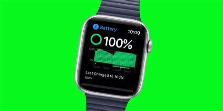 Apple Watch battery on screen