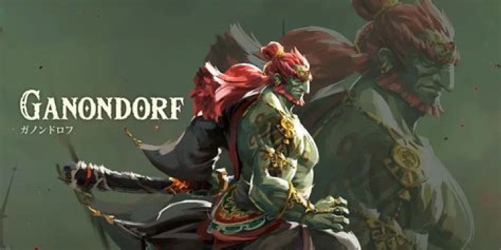 Artworks of Ganondorf from The Wind Waker and Twilight Princess in front of a background showing Ocarina of Time's Gerudo's Fortress.