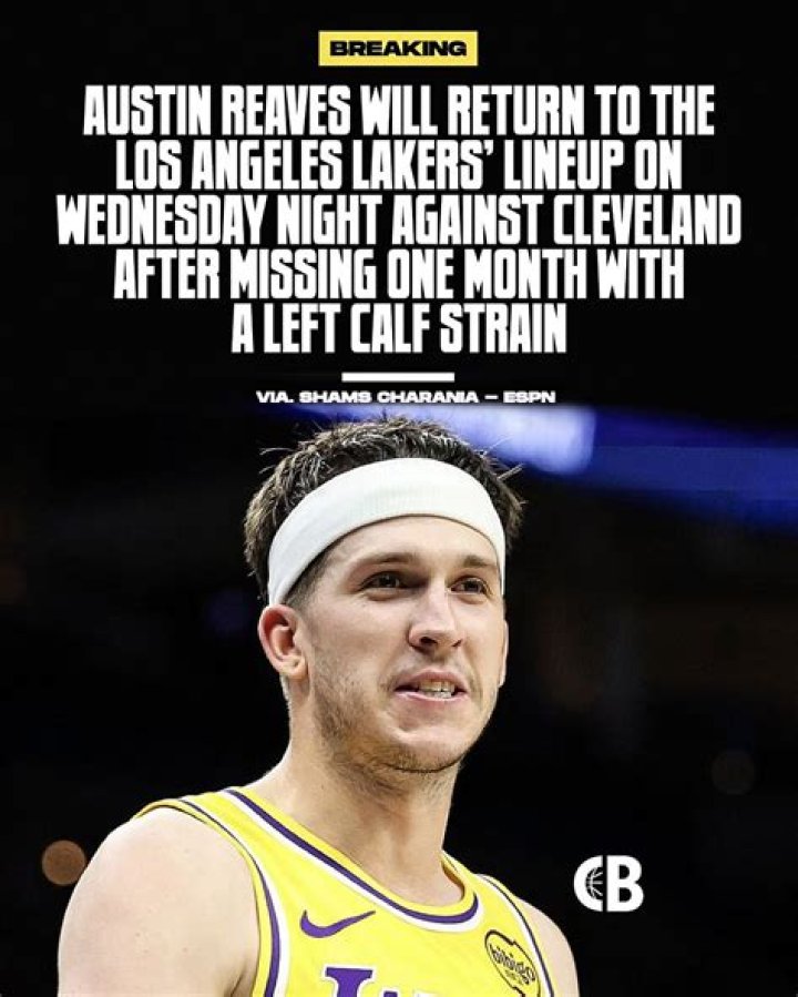 Austin Reaves Will Return To The Lakers On A 4Year, 54 Million Deal