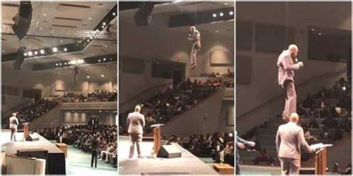 Bartholomew Orr, pastor, church sermon, fly, suspended Bartholomew Orr, pastor, church sermon, fly, suspended