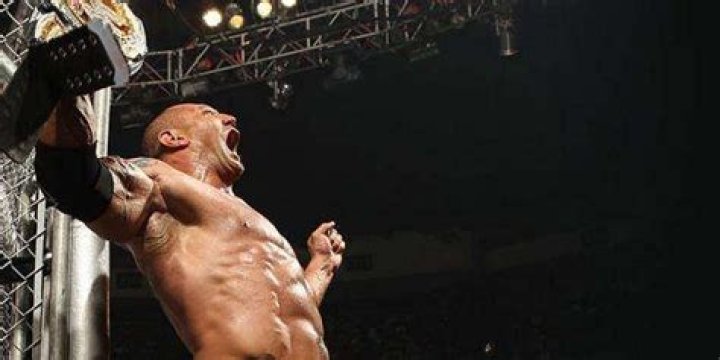 Batista screaming after a win.