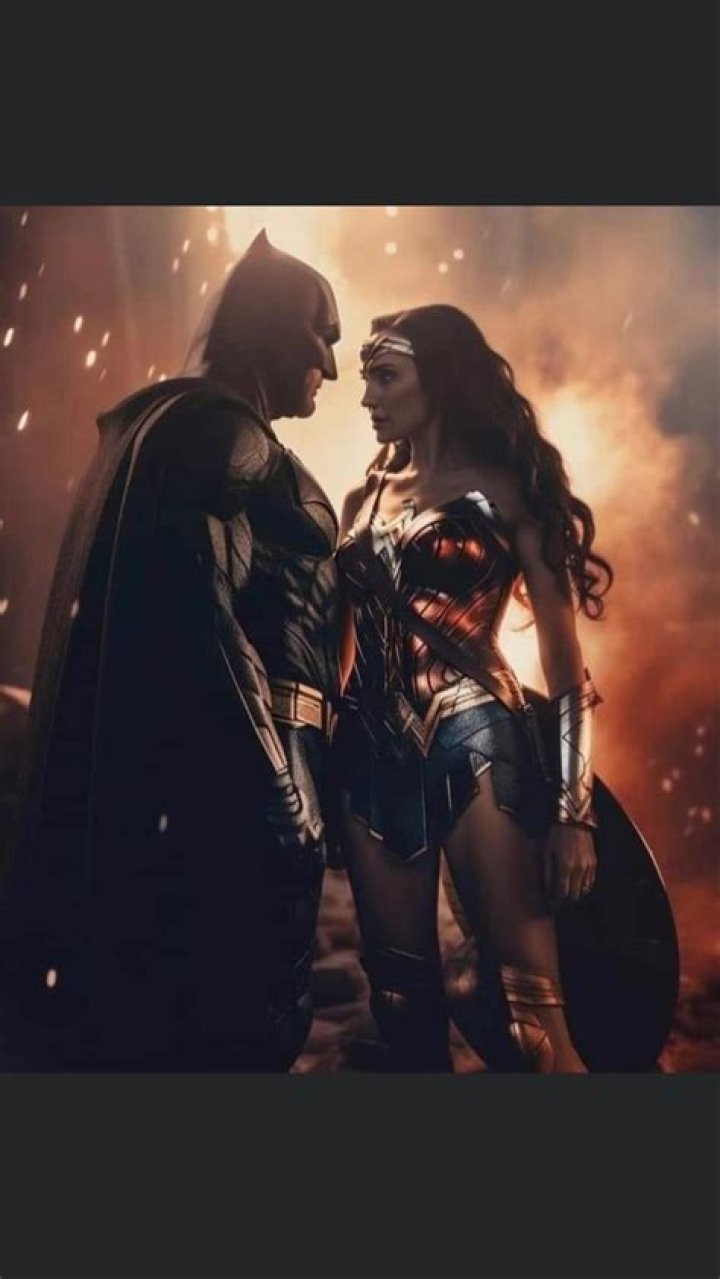 Batman and Wonder Woman standing at each side of a floating Superman in the animated Justice League: Warworld movie