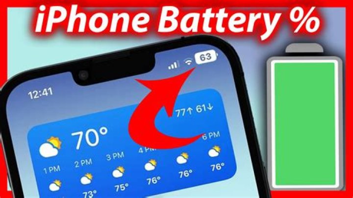 Battery percentage on the iPhone 13
