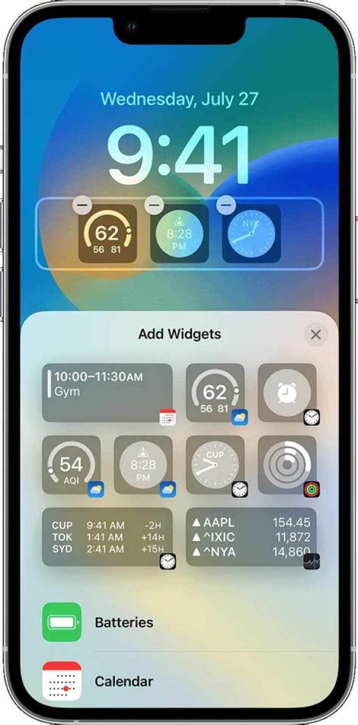 Battery widget for iPhone 13