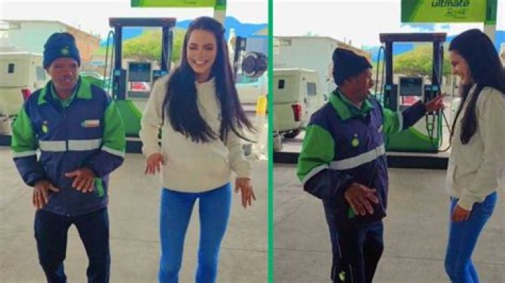 Beautiful Worcester Babe Dances With BP Petrol Attendant in Happy TikTok Video