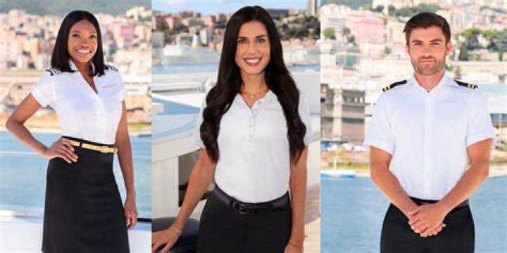 Below Deck Mediterranean Season 8 cast with Captain Sandy in the front