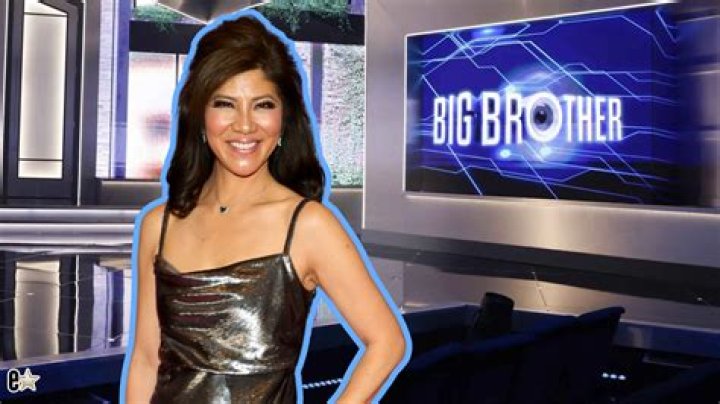 Big Brother host Julie Chen Moonves, in front of the contestants