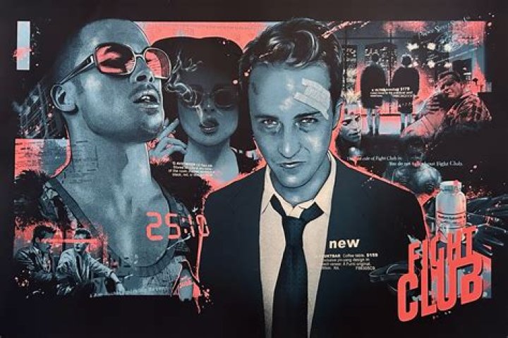 Blended image of Fight Club's ending scene and Narrator