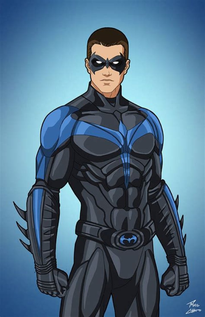 Blue Beetle Nightwing, Raven, Terra and Starfire Dancing Teen Titans The Judas Contract