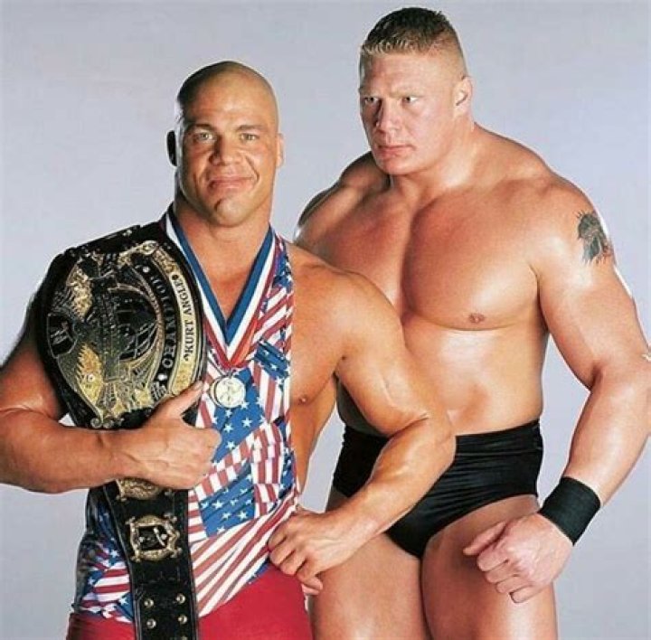 Brock Lesnar and Kurt Angle WrestleMania 19