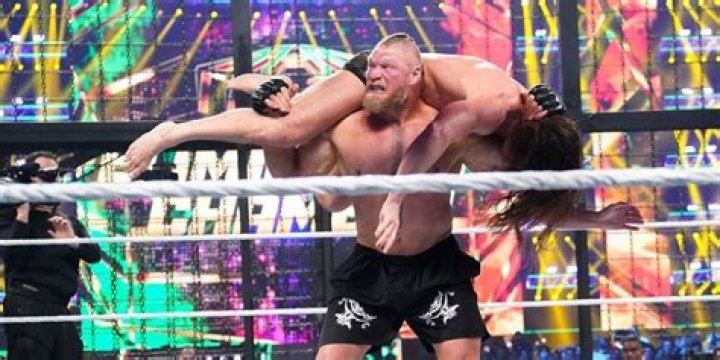 Brock Lesnar F5s Riddle In The Elimination Chamber