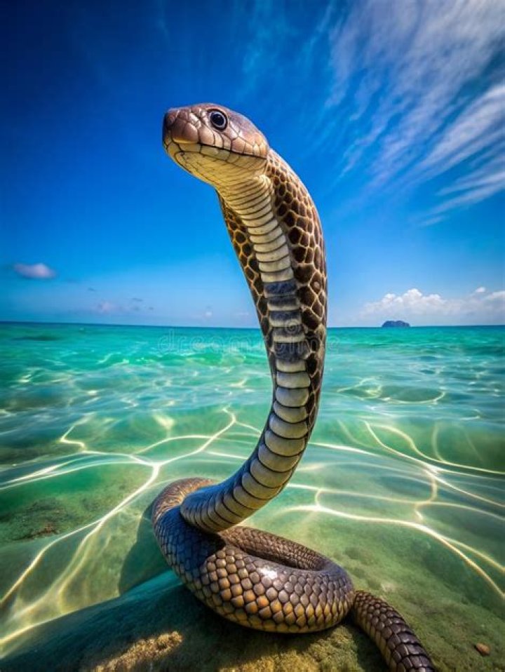 Cape cobra in the ocean Cape cobra in the ocean