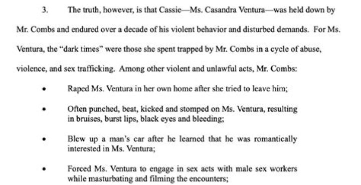 Cassie Lawsuit Documents PDF