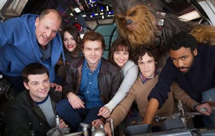 Cast of Solo A Star Wars Story on poster