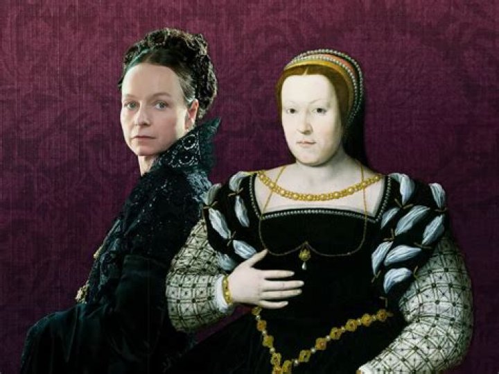 Catherine Medici (Samantha Morton) on her throne in The Serpent Queen.