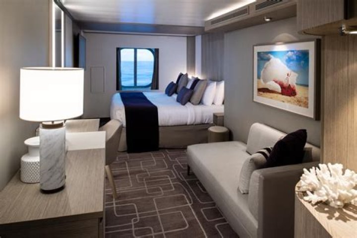 Celebrity Edge offers spacious staterooms with the new infinite verandah design, where the balcony is sectioned off by an internal door, giving a larger studio feel and an uninterrupted floor-to-ceiling ocean view. Photo / Supplied