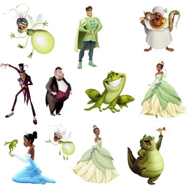 Characters from Princess and the Frog in Tiana's restaurant
