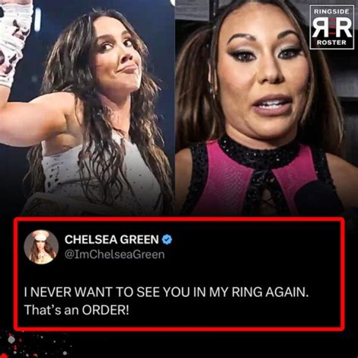 chelsea green shocked at ringside