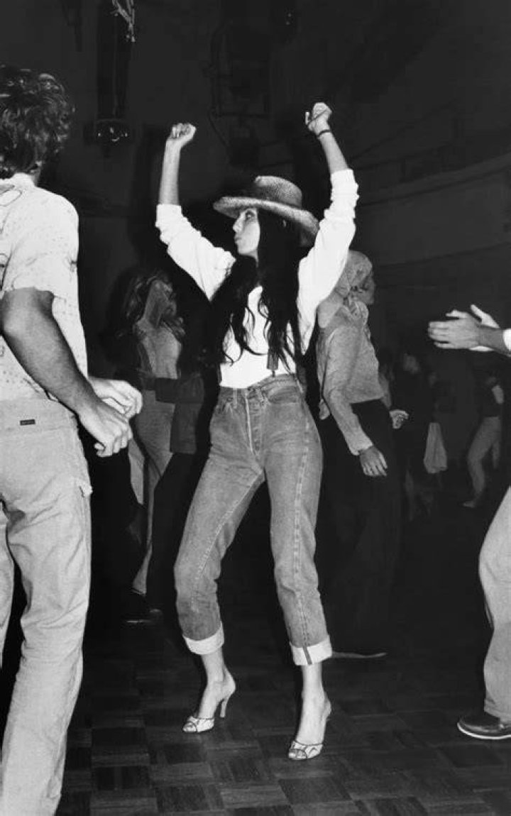 Cher dances at Studio 54 in 1977. Photo / Getty