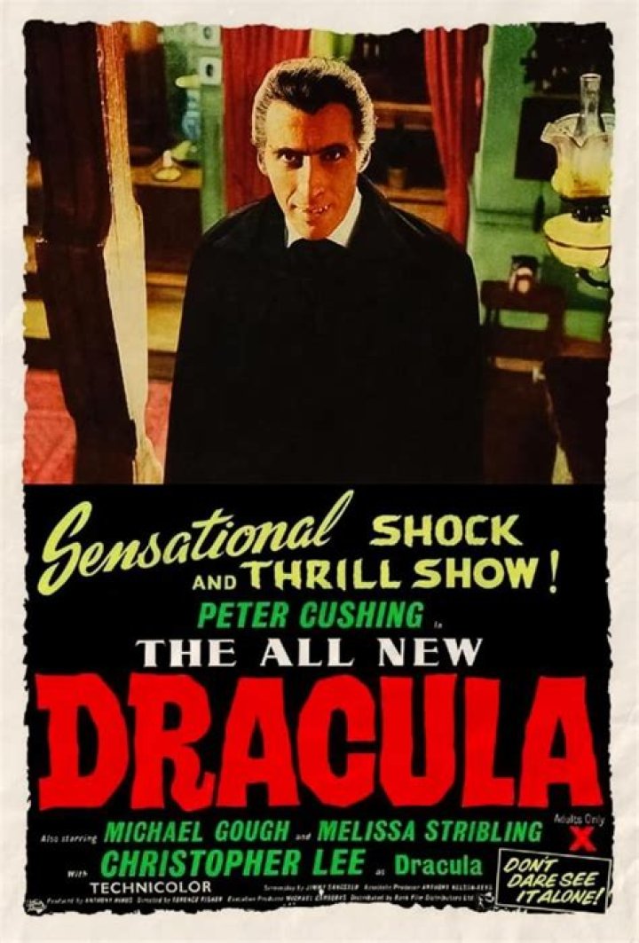 Christopher Lee smiling in Dracula Has Risen From the Grave