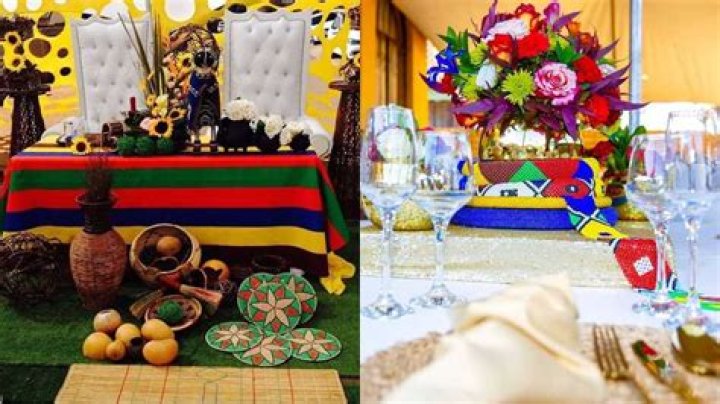 classy Zulu traditional wedding decor
