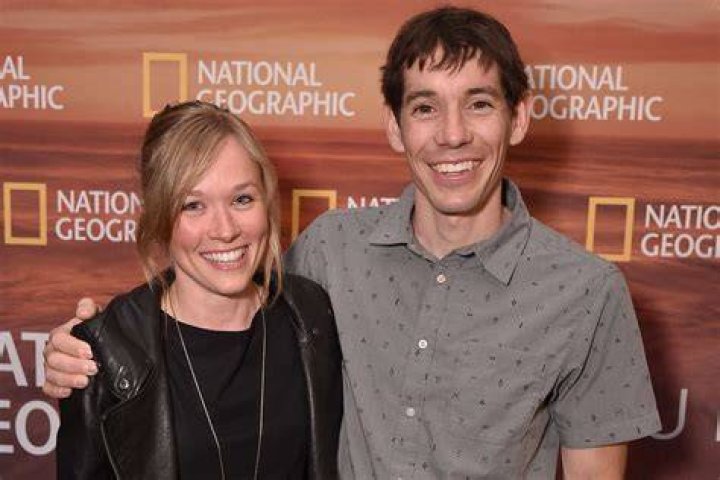 Climbers Sanni McCandless and Alex Honnold speak at a screening of Free Solo. Photo / Getty Images
