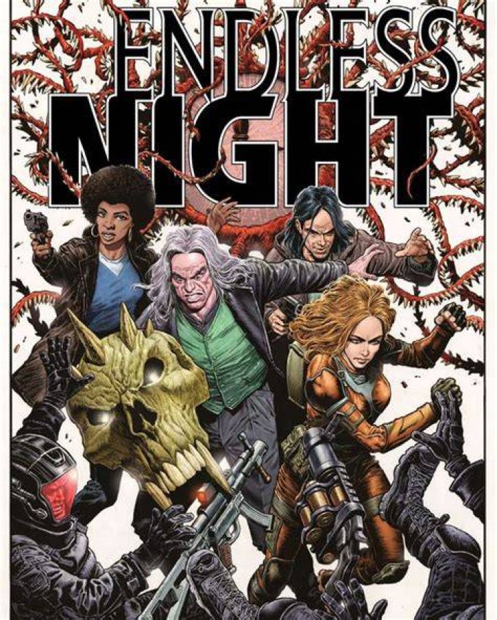 Cover art of Endless Night showing an owl flying and a girl putting her hands over her face.