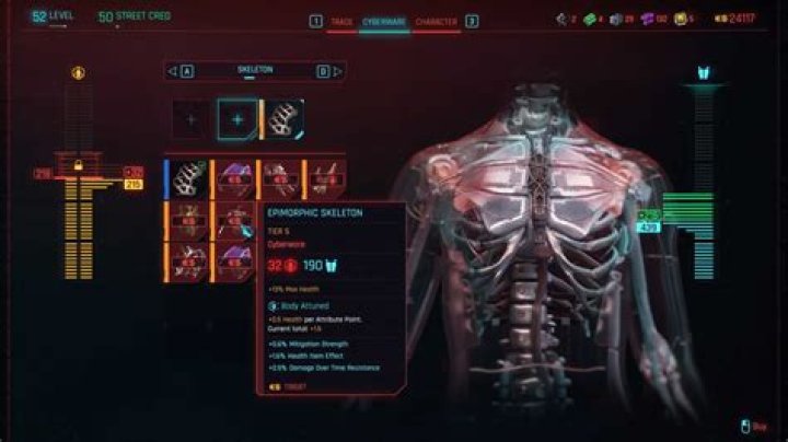 Cyberpunk 2077 Epimorphic Skeleton New Cyberware