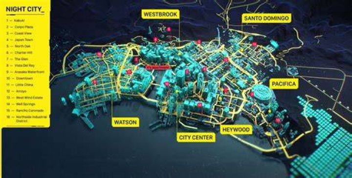 cyberpunk 2077 map