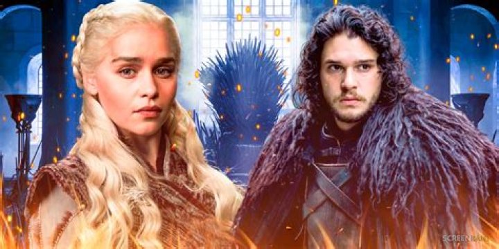 Daenerys Targaryen (Emilia Clarke) and Jon Snow (Kit Harington) in Game of Thrones