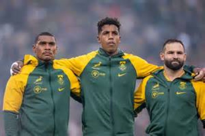 Damian Willemse, Canan Moodie and Makazole Mapimpi