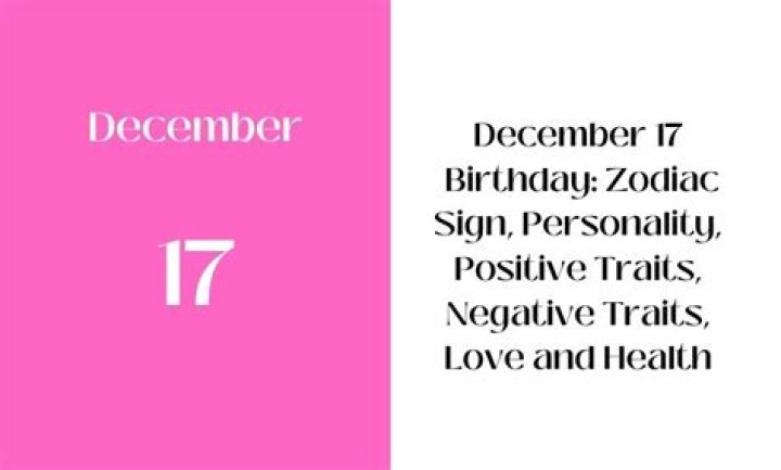 December 17 Zodiac Horoscope Birthday Personality