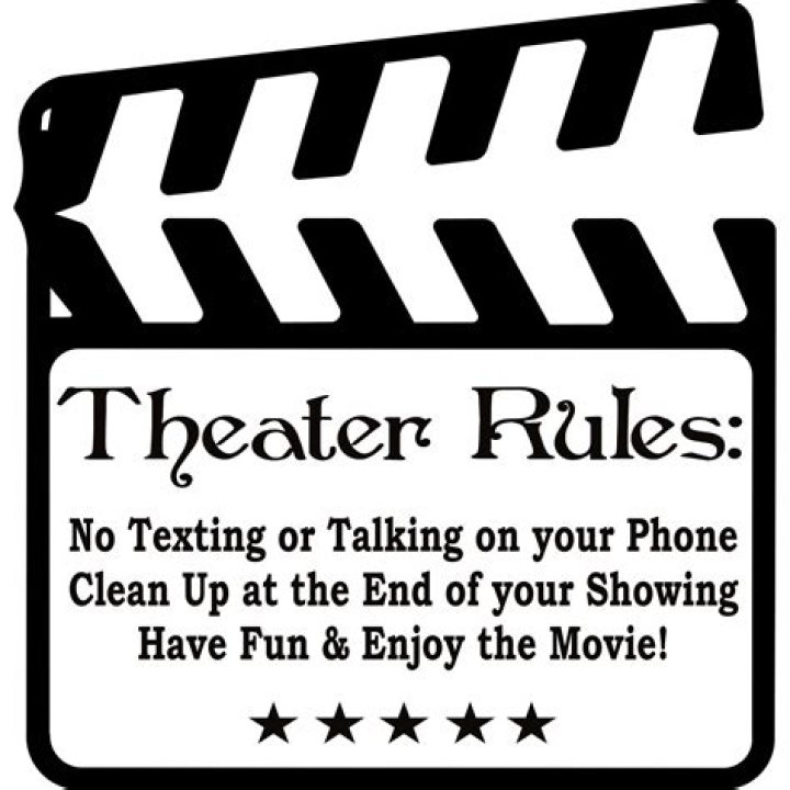 Design on Style Theater Rules Movie Room' Vinyl Lettering (Theater