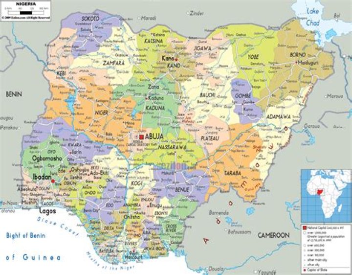 Detailed Political Map of Nigeria Ezilon Maps