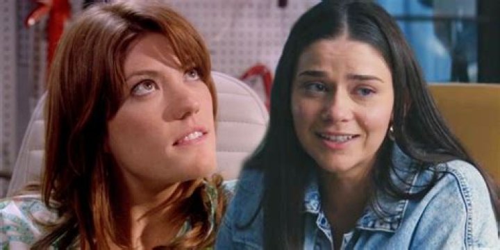 Dexter sitting opposite Debra, from his imagination, at the kitchen table in a scene from Dexter: New Blood.