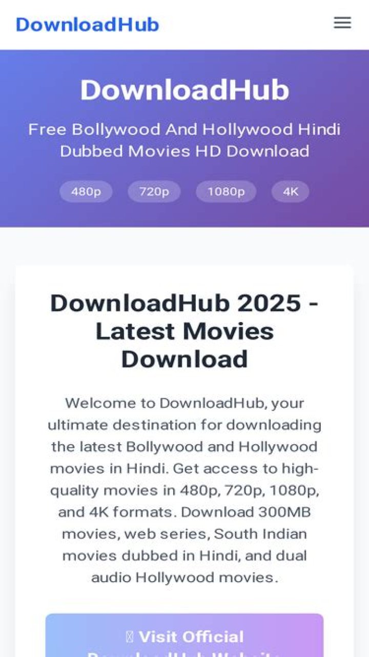 Downloadhub 2024 Watch HD 300MB Dual Audio Bollywood, Hindi, Punjabi