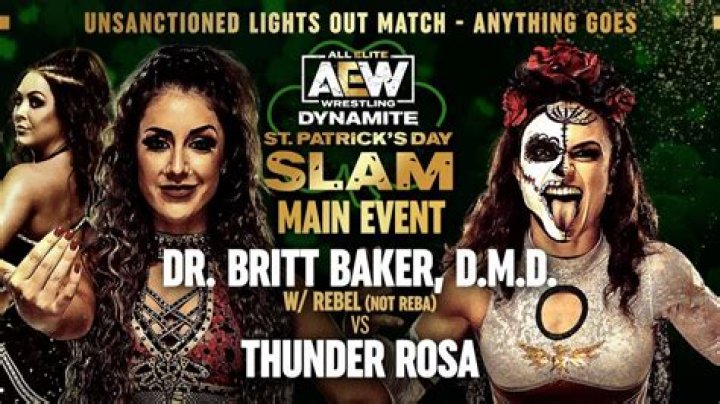 Dr. Britt Baker Vs Thunder Rosa on AEW Dynamite.