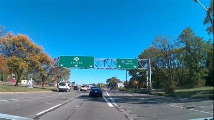 Driving along 8 Mile Road in Detroit, Michigan YouTube