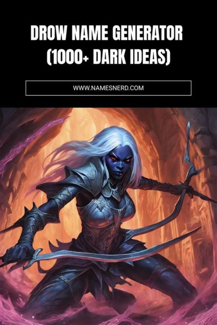 Drow Name Generator Dungeons & Dragons &bull; Roll4 Network